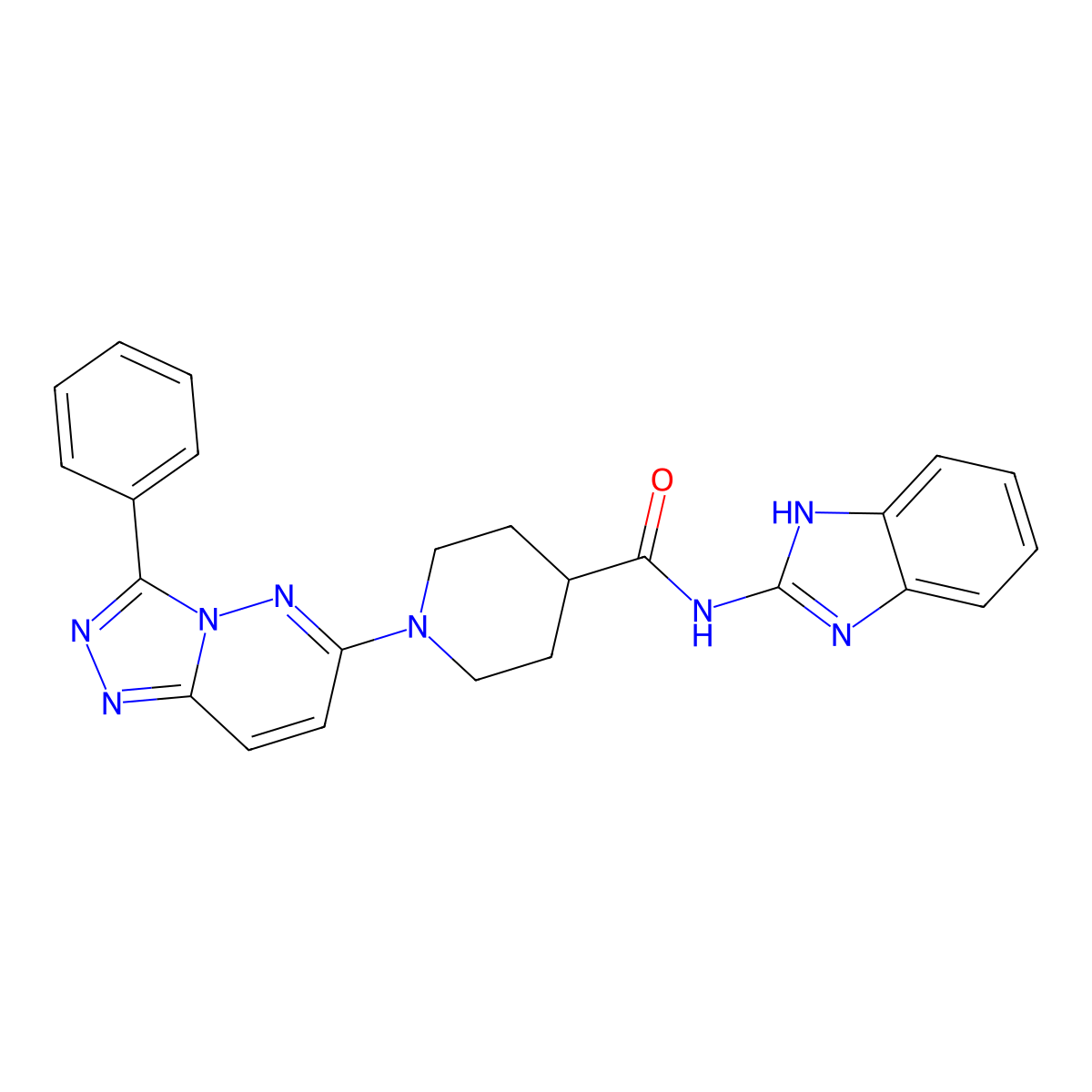 N-(1H-benzimidazol-2-yl)-1-(3-phenyl[1,2,4]triazolo[4,3-b]pyridazin-6-yl)piperidine-4-carboxamide molecular structure, CAS 1040697-56-0