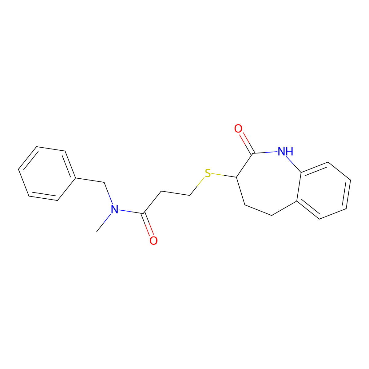 N-benzyl-3-[(2-hydroxy-4,5-dihydro-3H-1-benzazepin-3-yl)sulfanyl]-N-methylpropanamide molecular structure, CAS 1040698-91-6