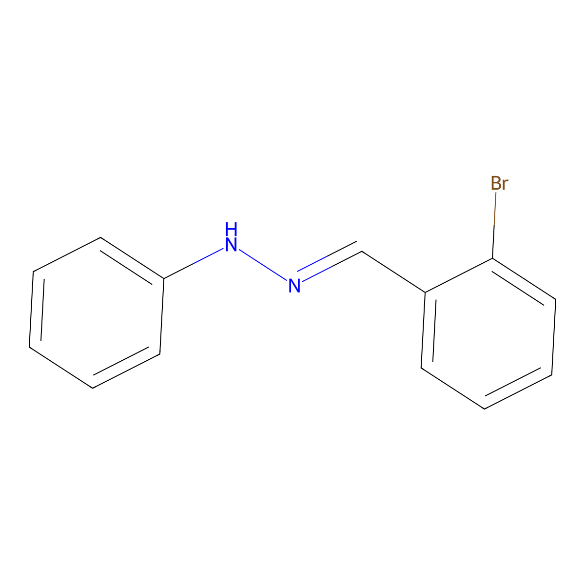 1-[(2-Bromophenyl)methylidene]-2-phenylhydrazine molecular structure, CAS 10407-11-1