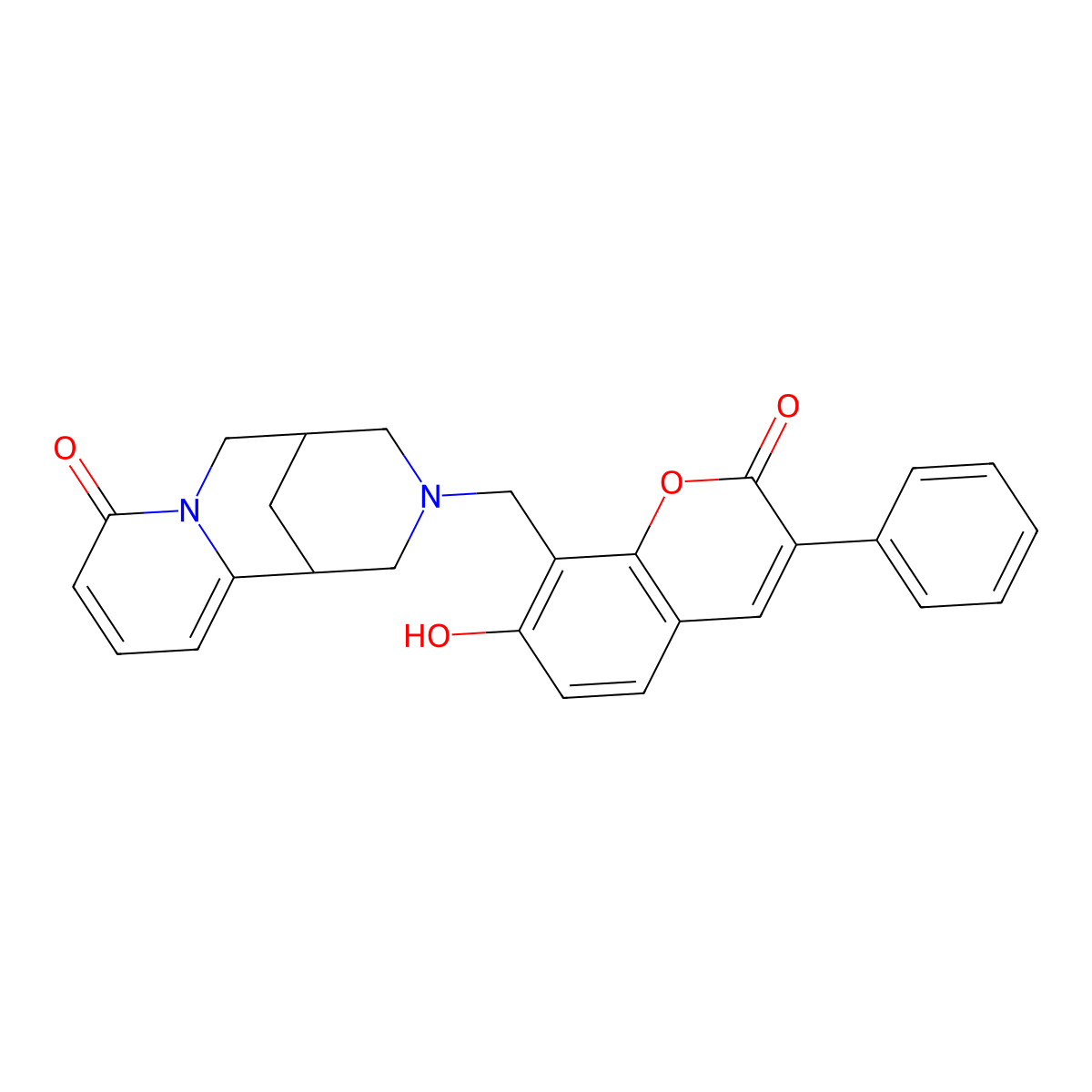 11-[(7-hydroxy-2-oxo-3-phenyl-2H-chromen-8-yl)methyl]-7,11-diazatricyclo[7.3.1.0^{2,7}]trideca-2,4-dien-6-one molecular structure, CAS 1040700-73-9