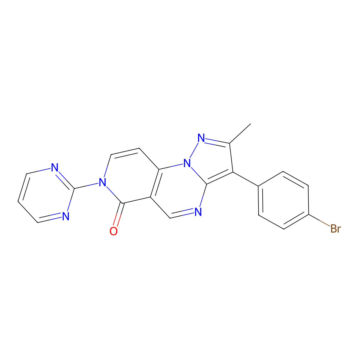 C20H13BrN6O molecular structure, CAS 1040702-08-6