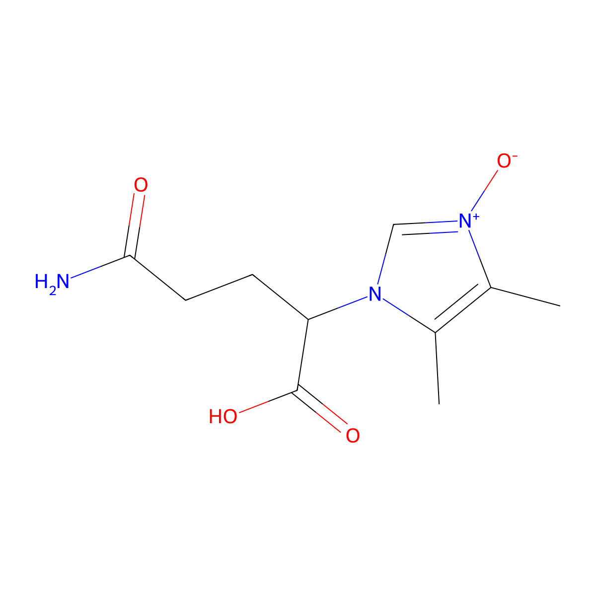 1-(3-Carbamoyl-1-carboxypropyl)-4,5-dimethyl-1H-imidazol-3-ium-3-olate molecular structure, CAS 1040702-46-2
