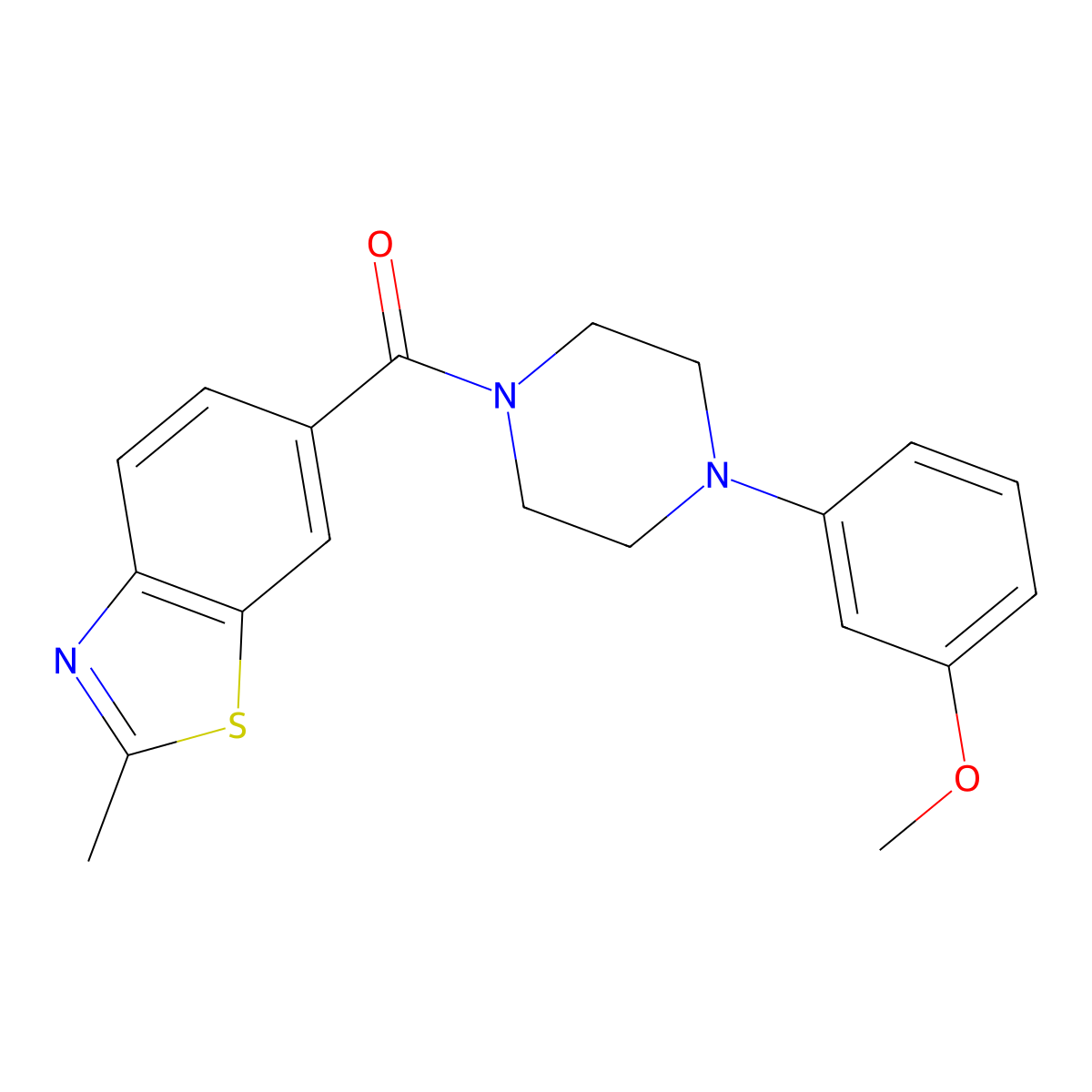 [4-(3-Methoxyphenyl)piperazino](2-methyl-1,3-benzothiazol-6-yl)methanone molecular structure, CAS 1040702-77-9