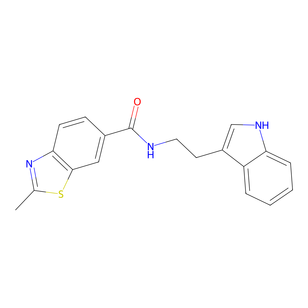 N-[2-(1H-indol-3-yl)ethyl]-2-methyl-1,3-benzothiazole-6-carboxamide molecular structure, CAS 1040703-52-3