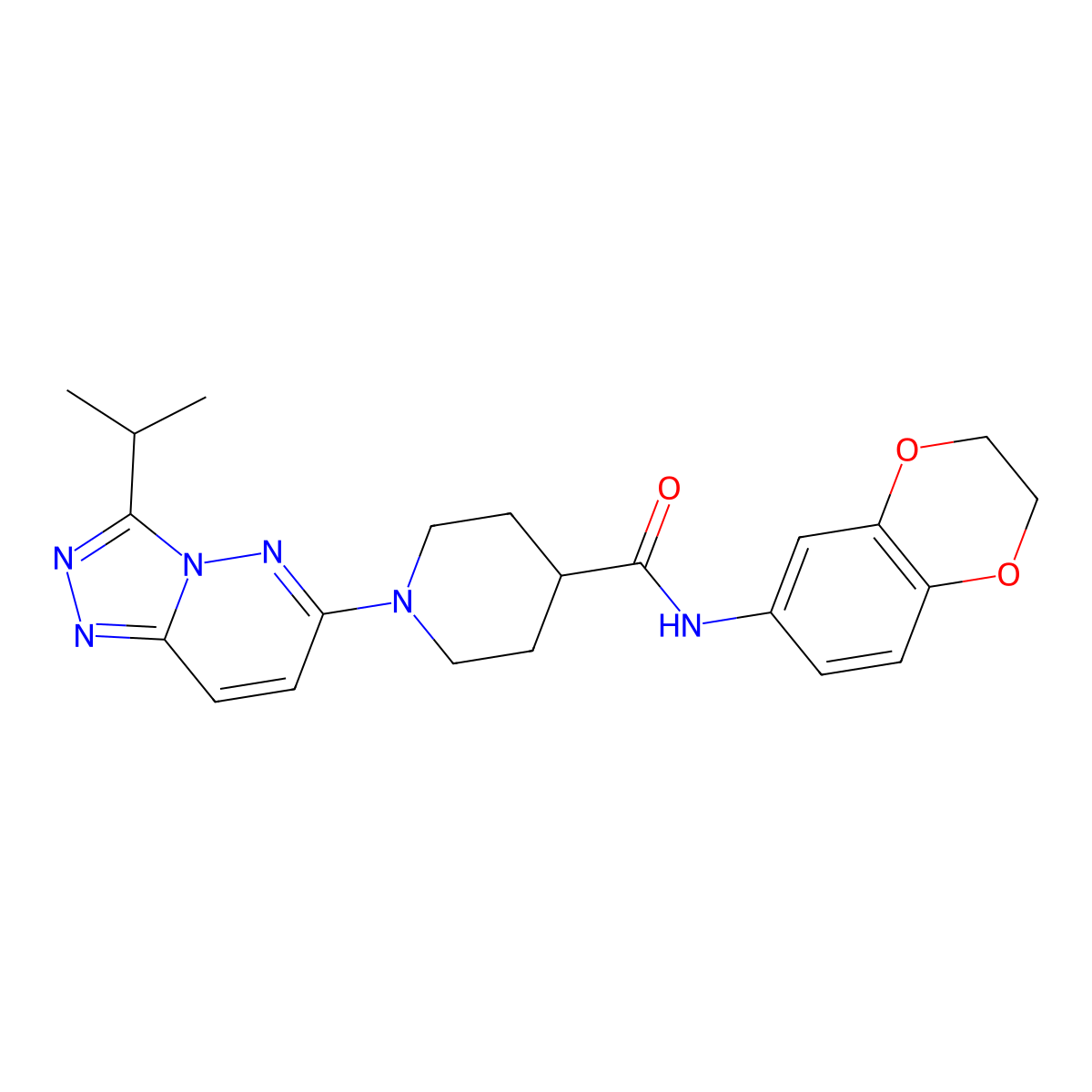 N-(2,3-dihydro-1,4-benzodioxin-6-yl)-1-[3-(propan-2-yl)[1,2,4]triazolo[4,3-b]pyridazin-6-yl]piperidine-4-carboxamide molecular structure, CAS 1040704-85-5