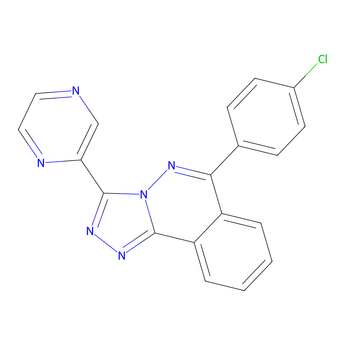 C19H11ClN6 molecular structure, CAS 1040705-87-0