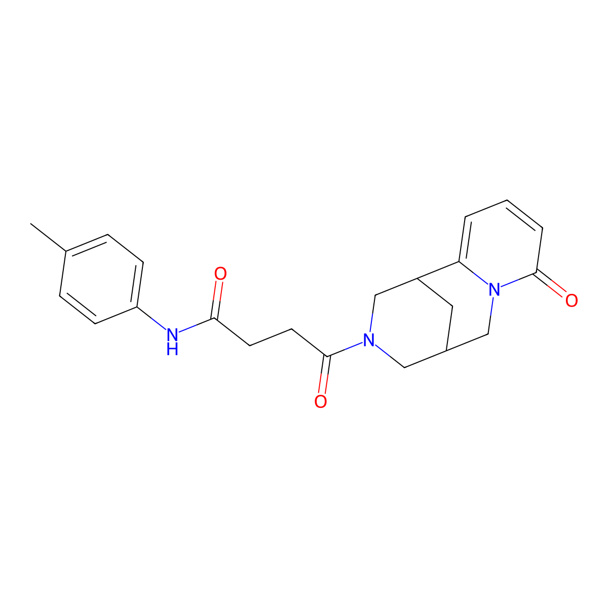 4-oxo-4-(8-oxo-5,6-dihydro-1H-1,5-methanopyrido[1,2-a][1,5]diazocin-3(2H,4H,8H)-yl)-N-(p-tolyl)butanamide molecular structure, CAS 1040706-20-4