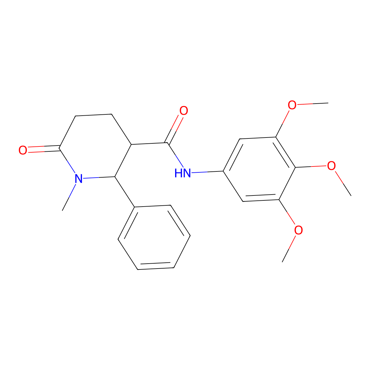 1-methyl-6-oxo-2-phenyl-N-(3,4,5-trimethoxyphenyl)piperidine-3-carboxamide molecular structure, CAS 1040708-51-7