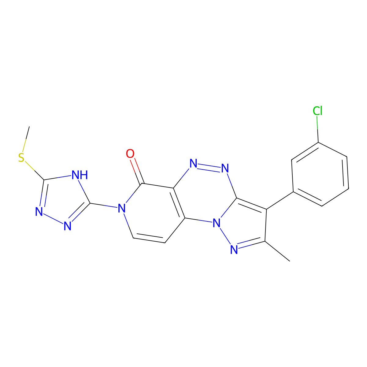 C18H13ClN8OS molecular structure, CAS 1040709-80-5