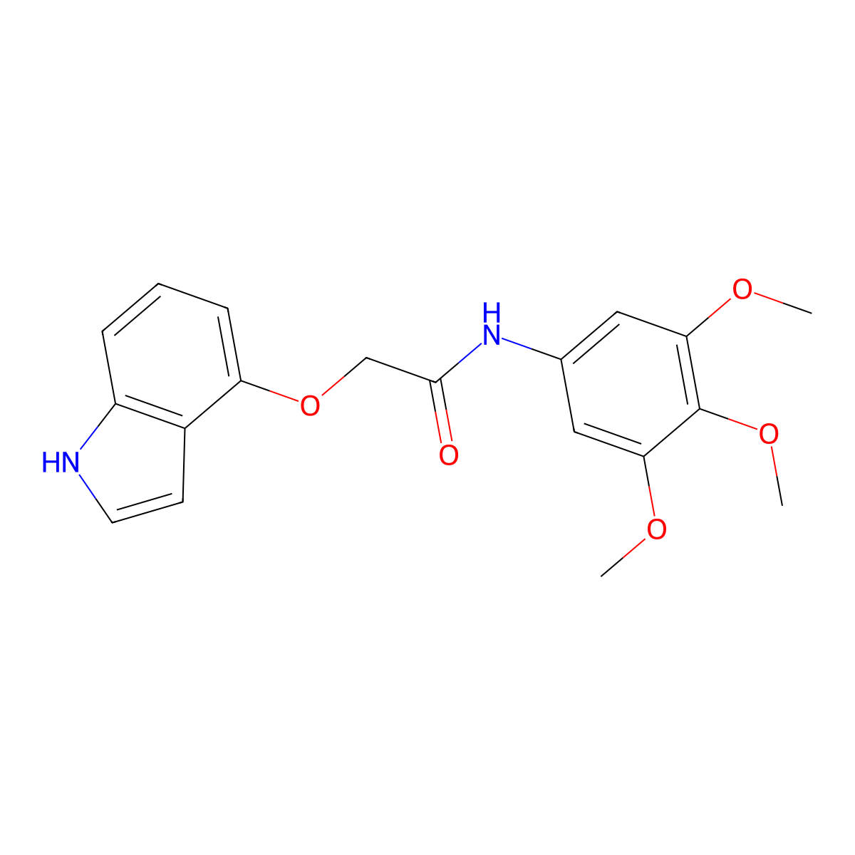 2-(1H-indol-4-yloxy)-N-(3,4,5-trimethoxyphenyl)acetamide molecular structure, CAS 1040710-54-0