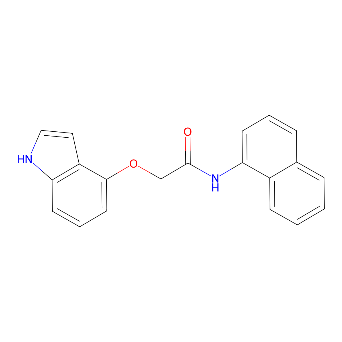 2-(1H-indol-4-yloxy)-N-(naphthalen-1-yl)acetamide molecular structure, CAS 1040710-80-2