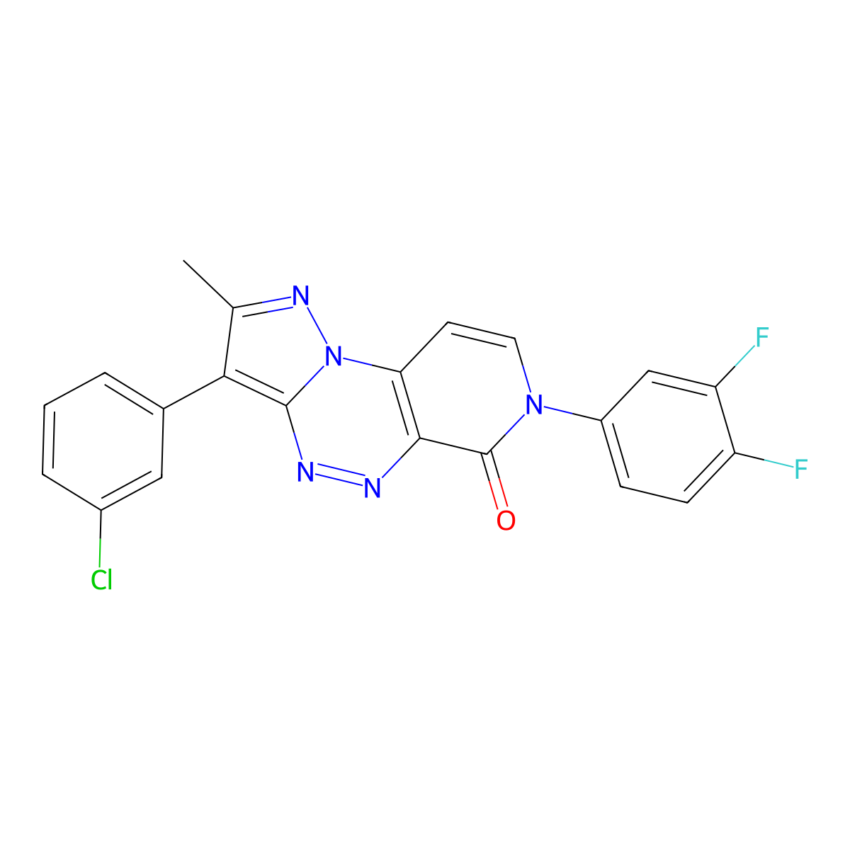3-(3-chlorophenyl)-7-(3,4-difluorophenyl)-2-methylpyrazolo[5,1-c]pyrido[4,3-e][1,2,4]triazin-6(7H)-one molecular structure, CAS 1040712-12-6