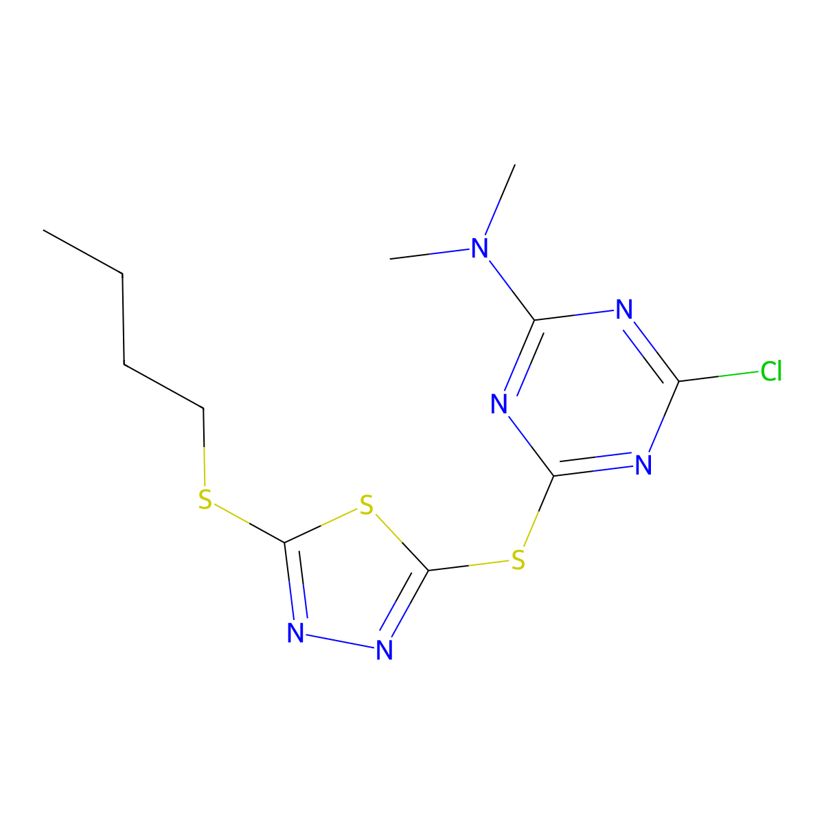 C11H15ClN6S3 molecular structure, CAS 1040713-17-4