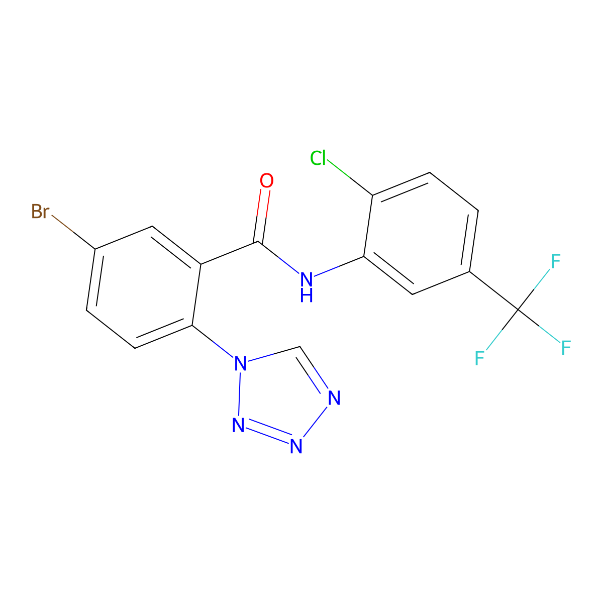 C15H8BrClF3N5O molecular structure, CAS 1040713-94-7