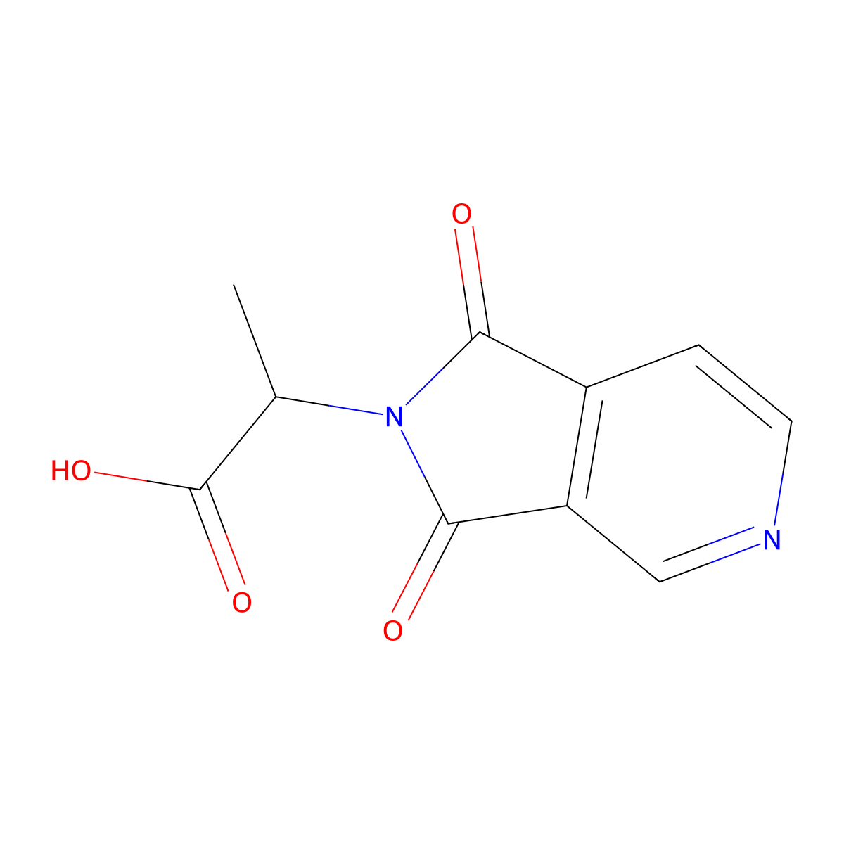 2-{1,3-dioxo-1H,2H,3H-pyrrolo[3,4-c]pyridin-2-yl}propanoic acid molecular structure, CAS 1040714-77-9