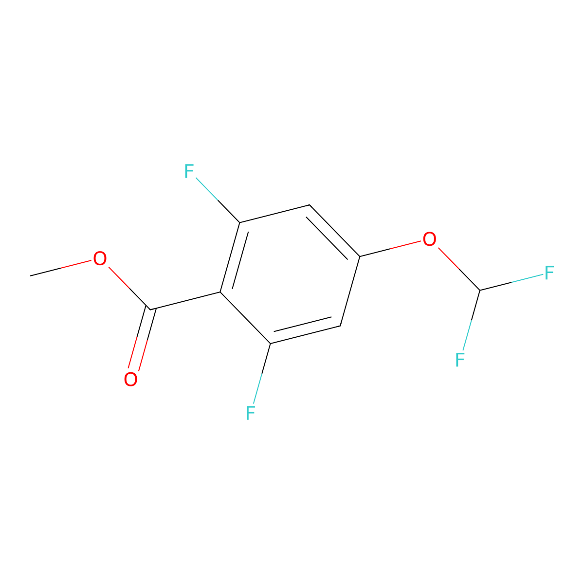 Methyl 4-(difluoromethoxy)-2,6-difluorobenzoate molecular structure, CAS 1040723-82-7