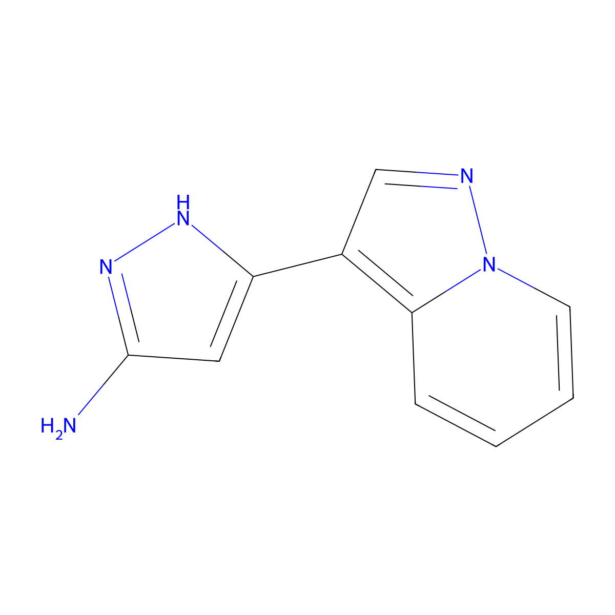 5-{pyrazolo[1,5-a]pyridin-3-yl}-1H-pyrazol-3-amine molecular structure, CAS 1040724-20-6