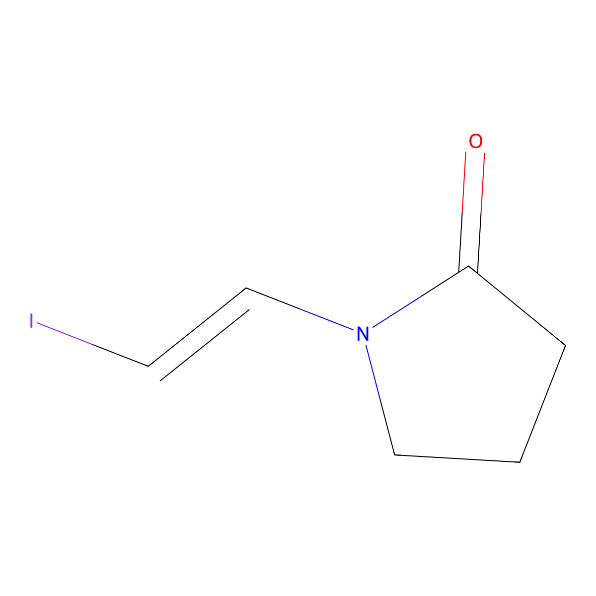 1-[(E)-2-iodoethenyl]pyrrolidin-2-one molecular structure, CAS 1040743-30-3