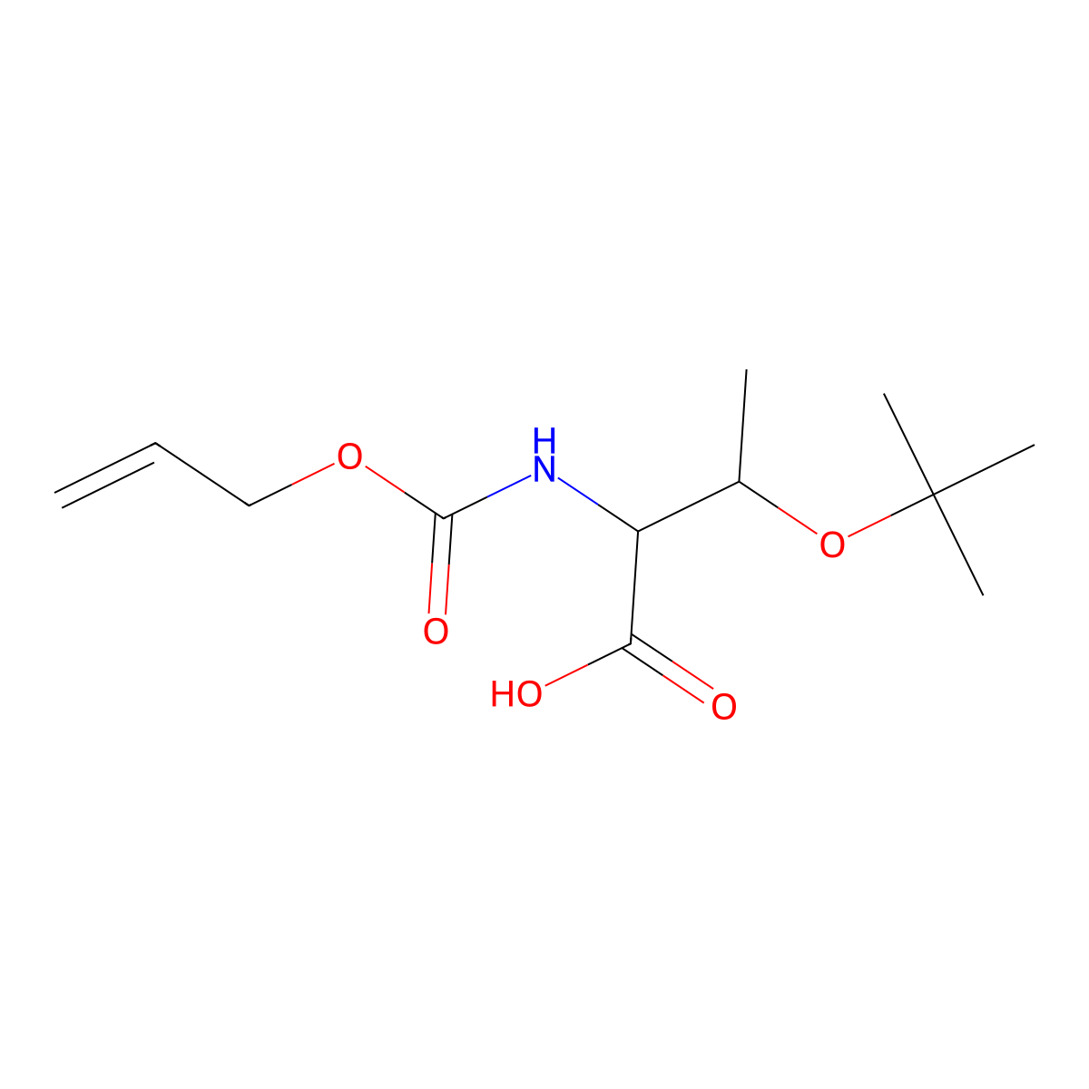 (2S,3R)-3-(tert-butoxy)-2-{[(prop-2-en-1-yloxy)carbonyl]amino}butanoic acid molecular structure, CAS 1040744-62-4
