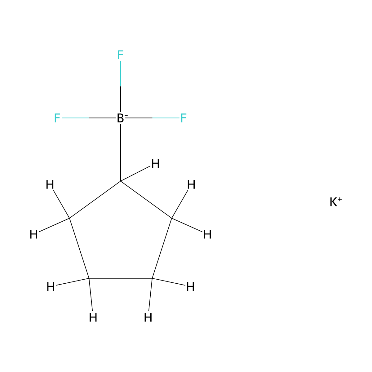 potassium cyclopentyl(trifluoro)boranuide molecular structure, CAS 1040745-70-7