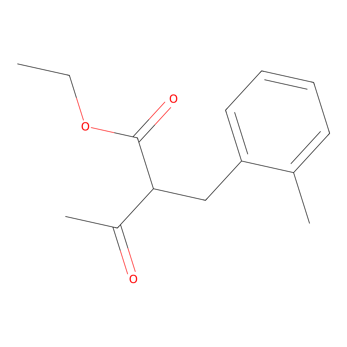 Ethyl 2-(2-methylbenzyl)-3-oxobutanoate molecular structure, CAS 104075-51-6