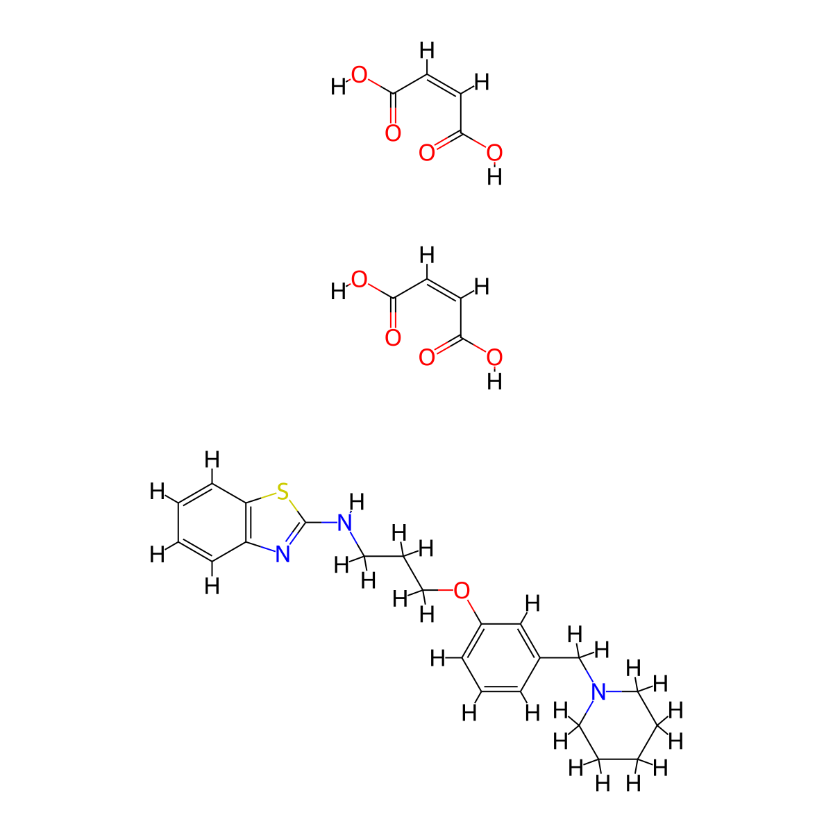 Zolantidine dimaleate molecular structure, CAS 104076-39-3