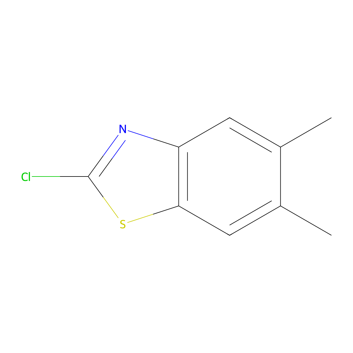 2-Chloro-5,6-dimethyl-1,3-benzothiazole molecular structure, CAS 104076-80-4