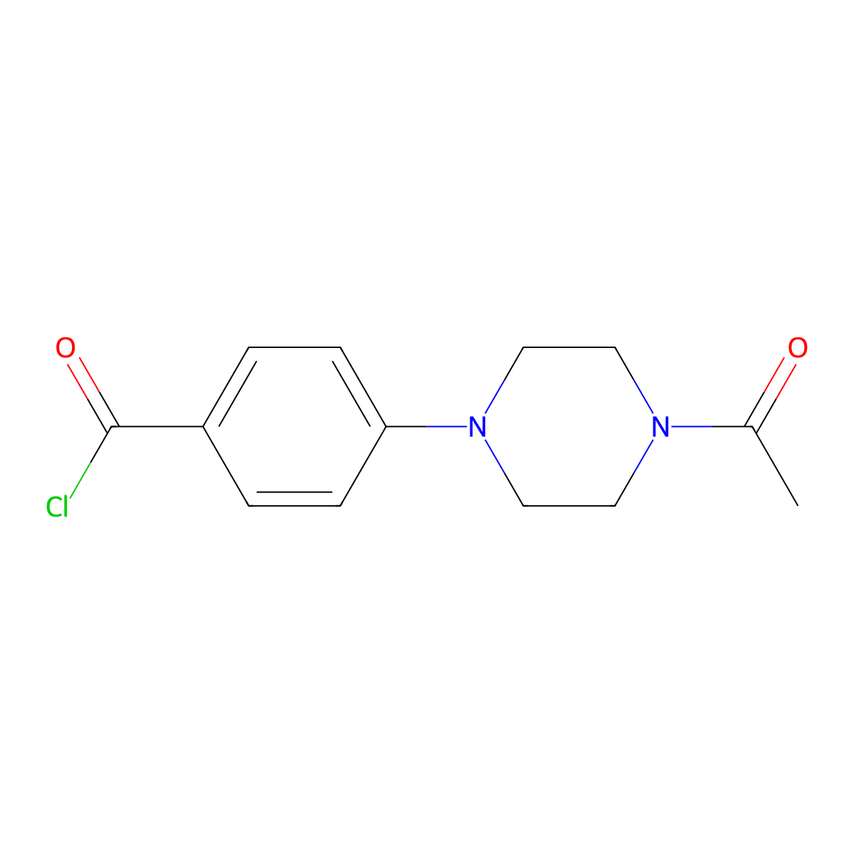 4-(4-Acetylpiperazin-1-yl)benzoyl chloride molecular structure, CAS 104080-56-0