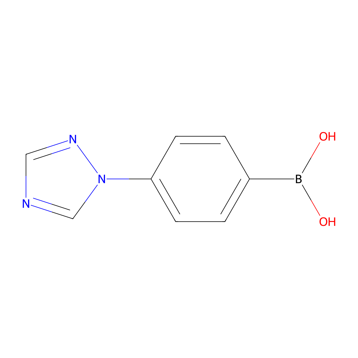 [4-(1H-1,2,4-triazol-1-yl)phenyl]boronic acid molecular structure, CAS 1040843-89-7