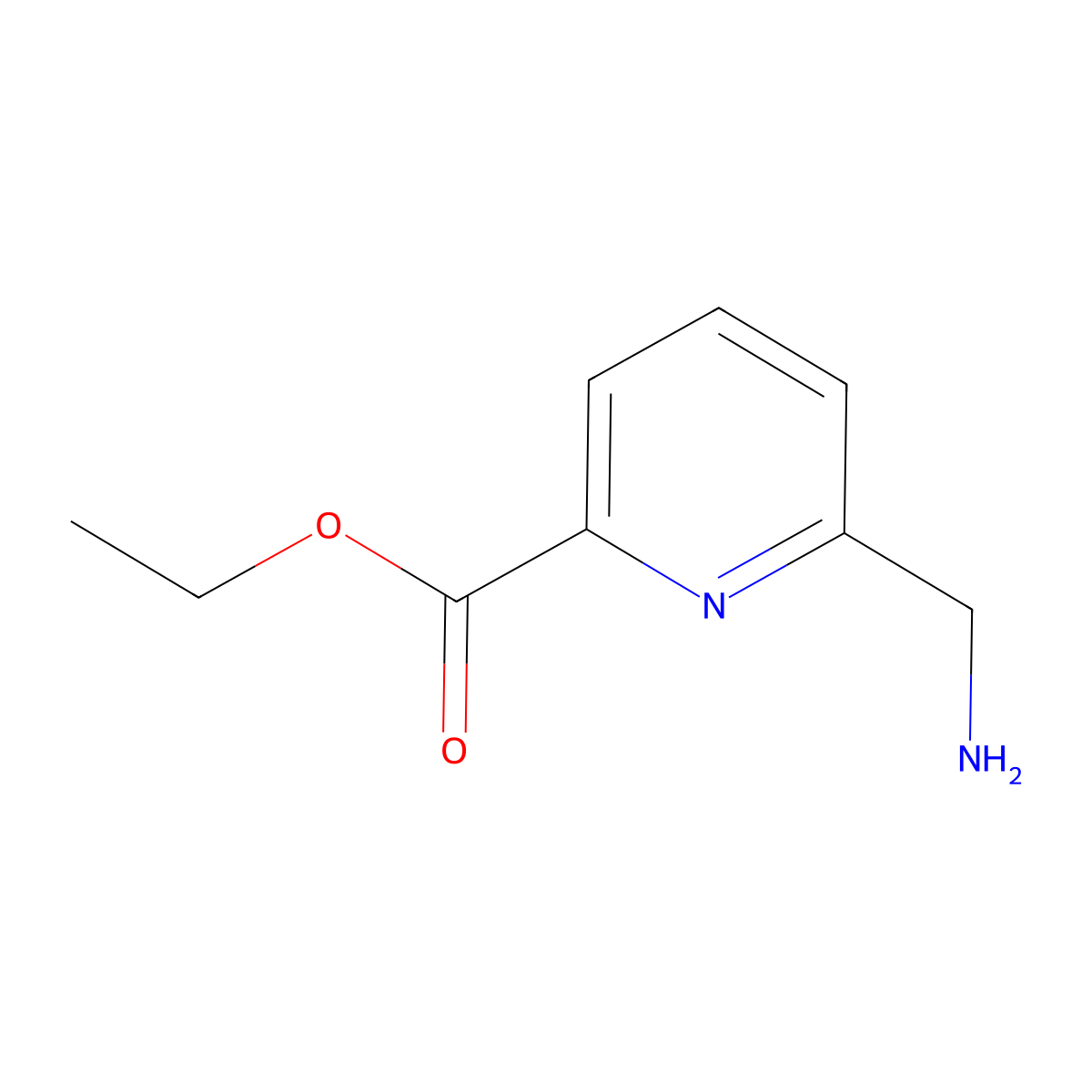 Ethyl 6-(aminomethyl)pyridine-2-carboxylate molecular structure, CAS 104086-21-7