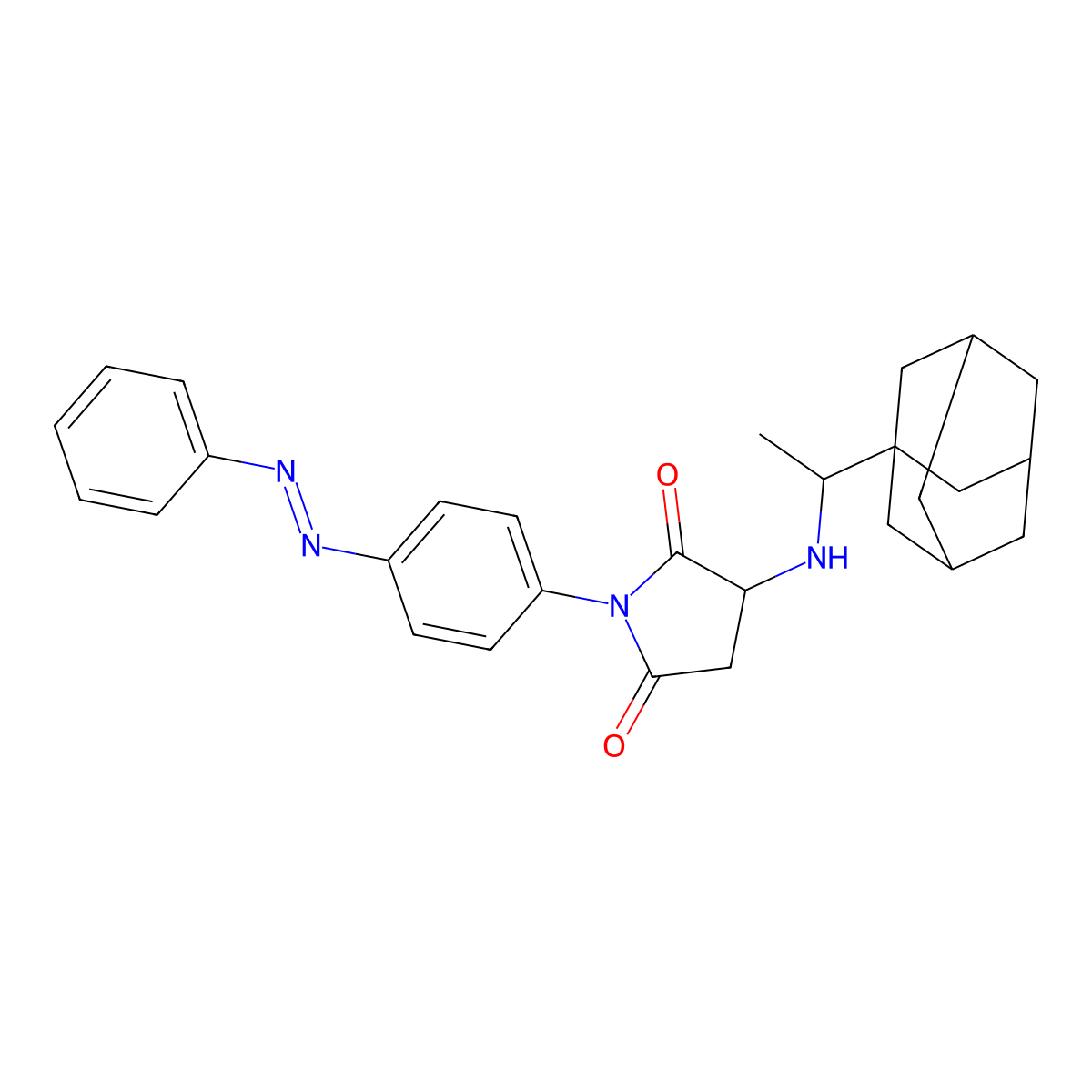 3-{[1-(1-Adamantyl)ethyl]amino}-1-{4-[(Z)-2-phenyl-1-diazenyl]phenyl}dihydro-1H-pyrrole-2,5-dione molecular structure, CAS 1040869-57-5