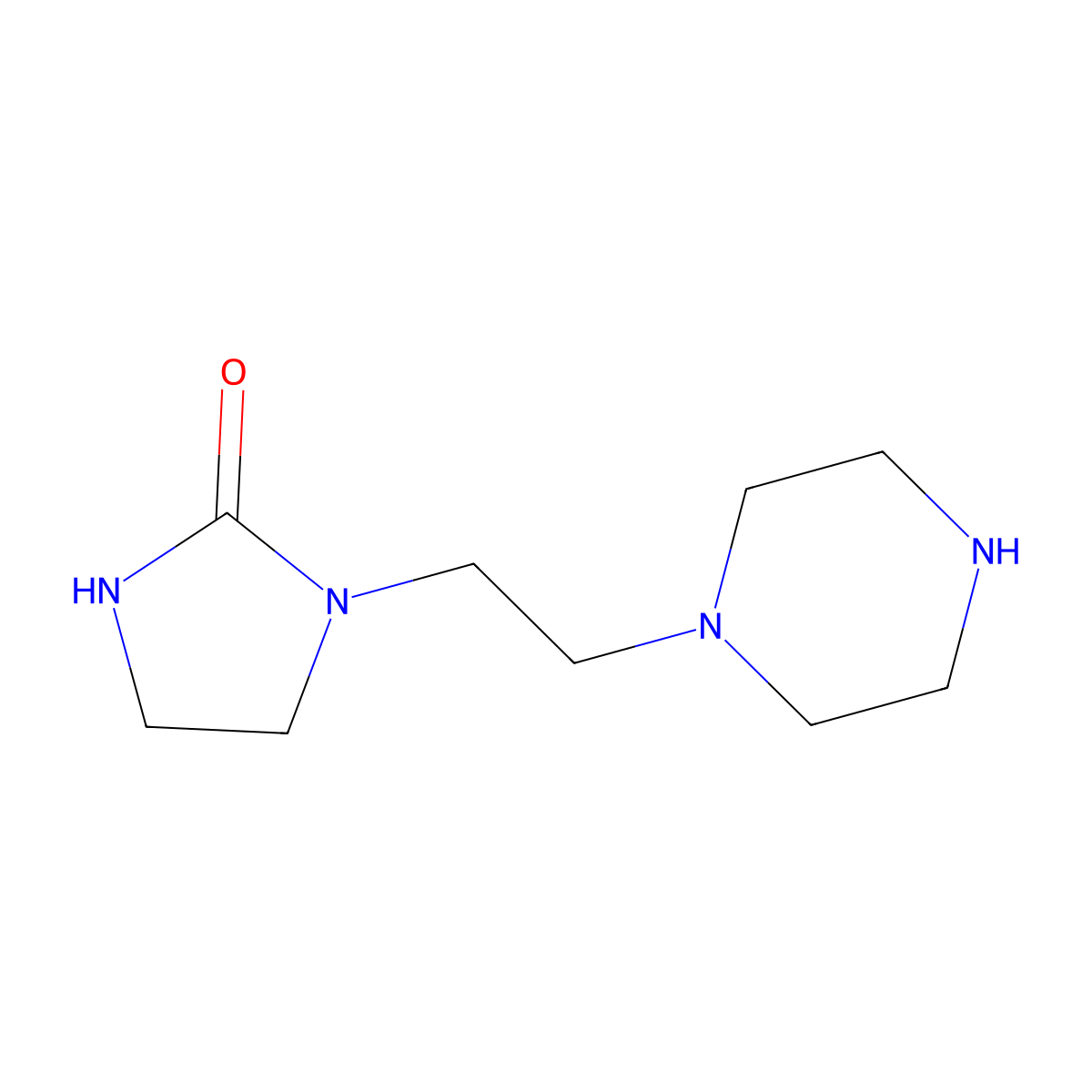 1-[2-(Piperazin-1-yl)ethyl]imidazolidin-2-one molecular structure, CAS 104087-61-8