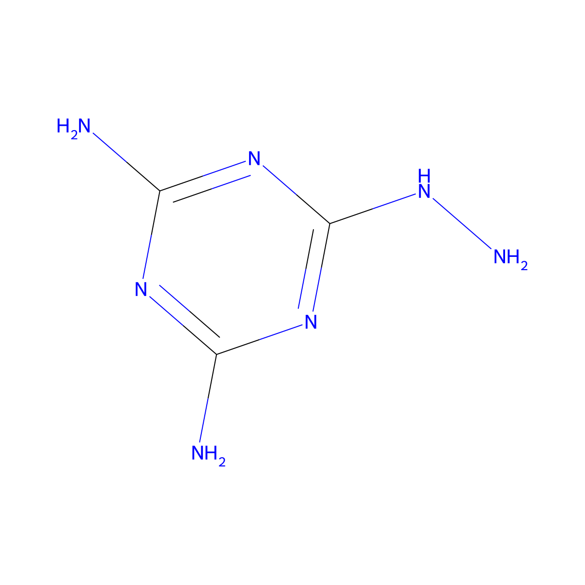 6-Hydrazinyl-1,3,5-triazine-2,4-diamine molecular structure, CAS 10409-76-4