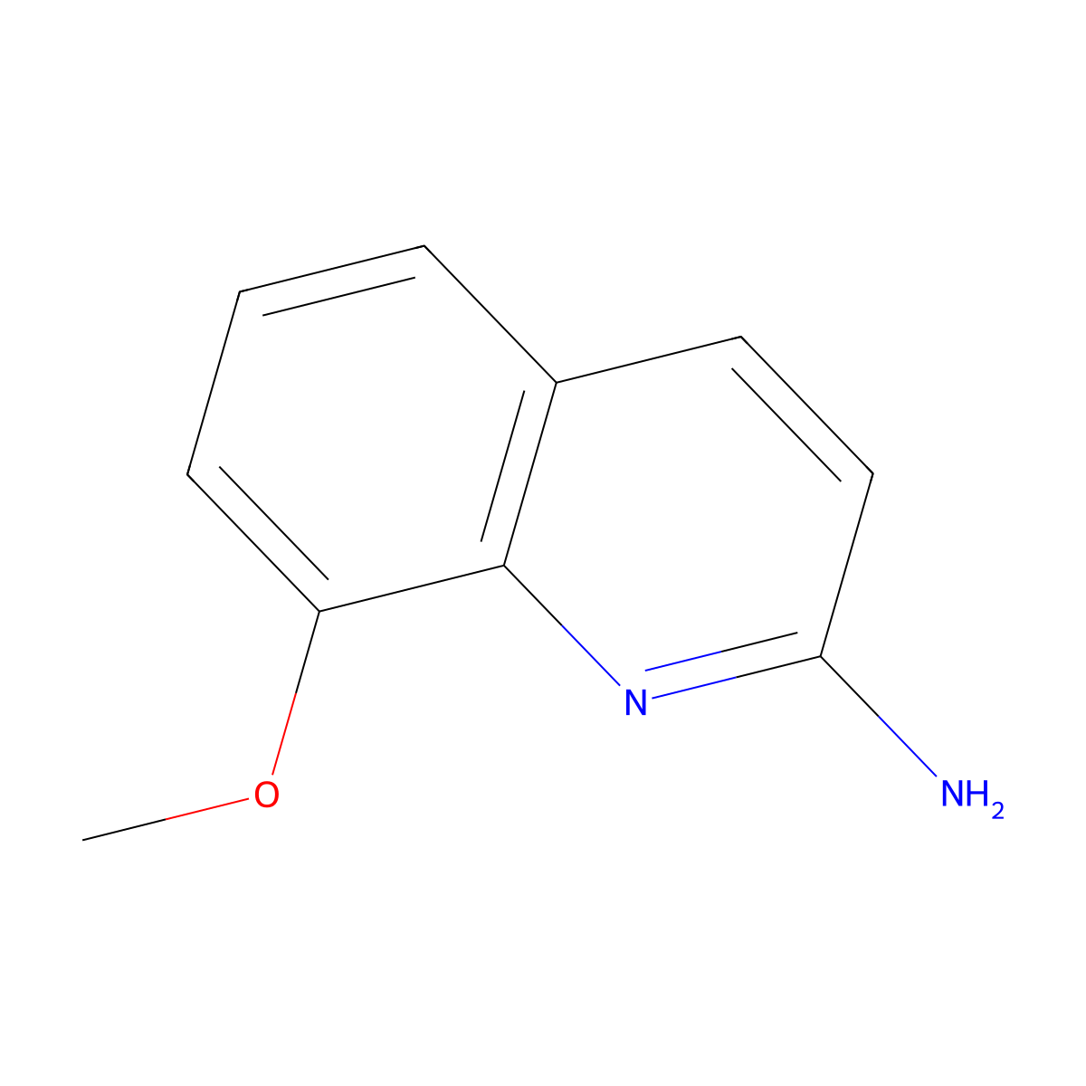 8-Methoxyquinolin-2-amine molecular structure, CAS 104090-86-0