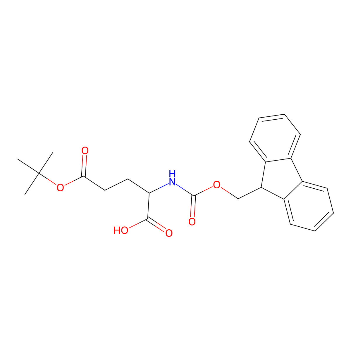 (2R)-5-(tert-butoxy)-2-({[(9H-fluoren-9-yl)methoxy]carbonyl}amino)-5-oxopentanoic acid molecular structure, CAS 104091-08-9