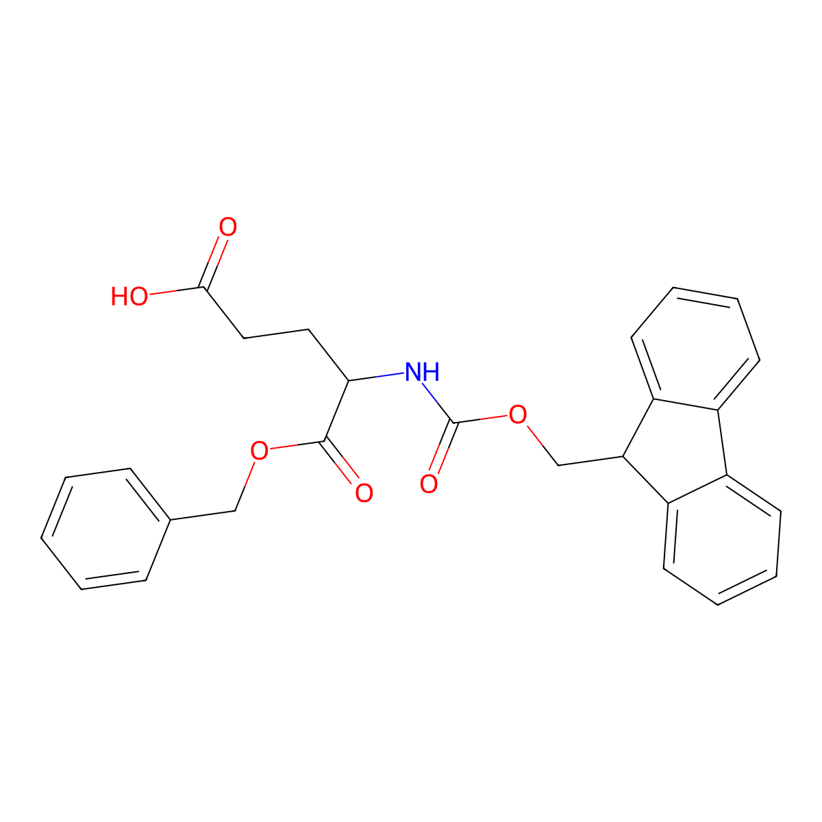 Fmoc-D-Glu-OBzl molecular structure, CAS 104091-10-3