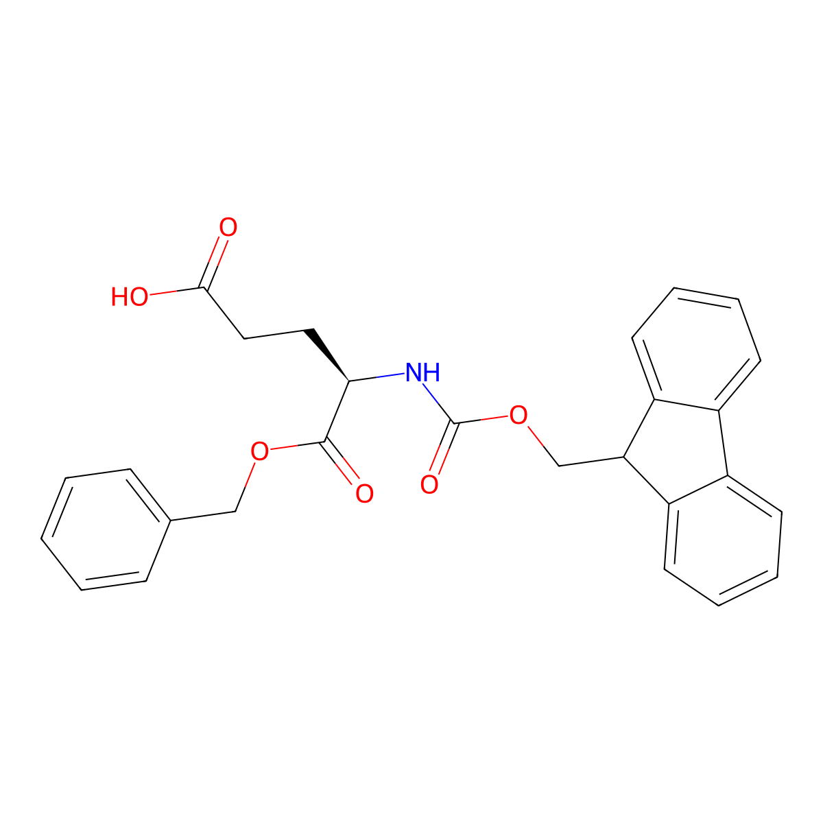 Fmoc-D-Glu-OBzl molecular structure, CAS 104091-10-3