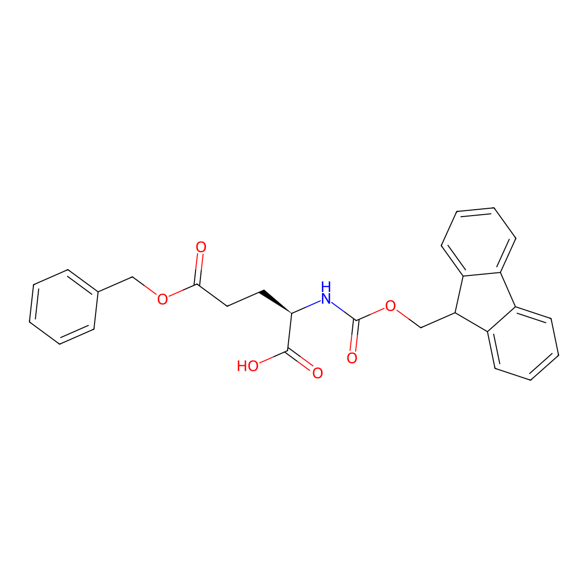 Fmoc-D-Glu(OBzl)-OH molecular structure, CAS 104091-11-4