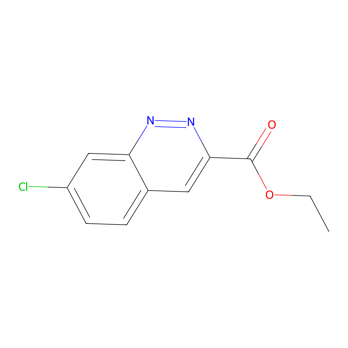Ethyl 7-chlorocinnoline-3-carboxylate molecular structure, CAS 104092-54-8