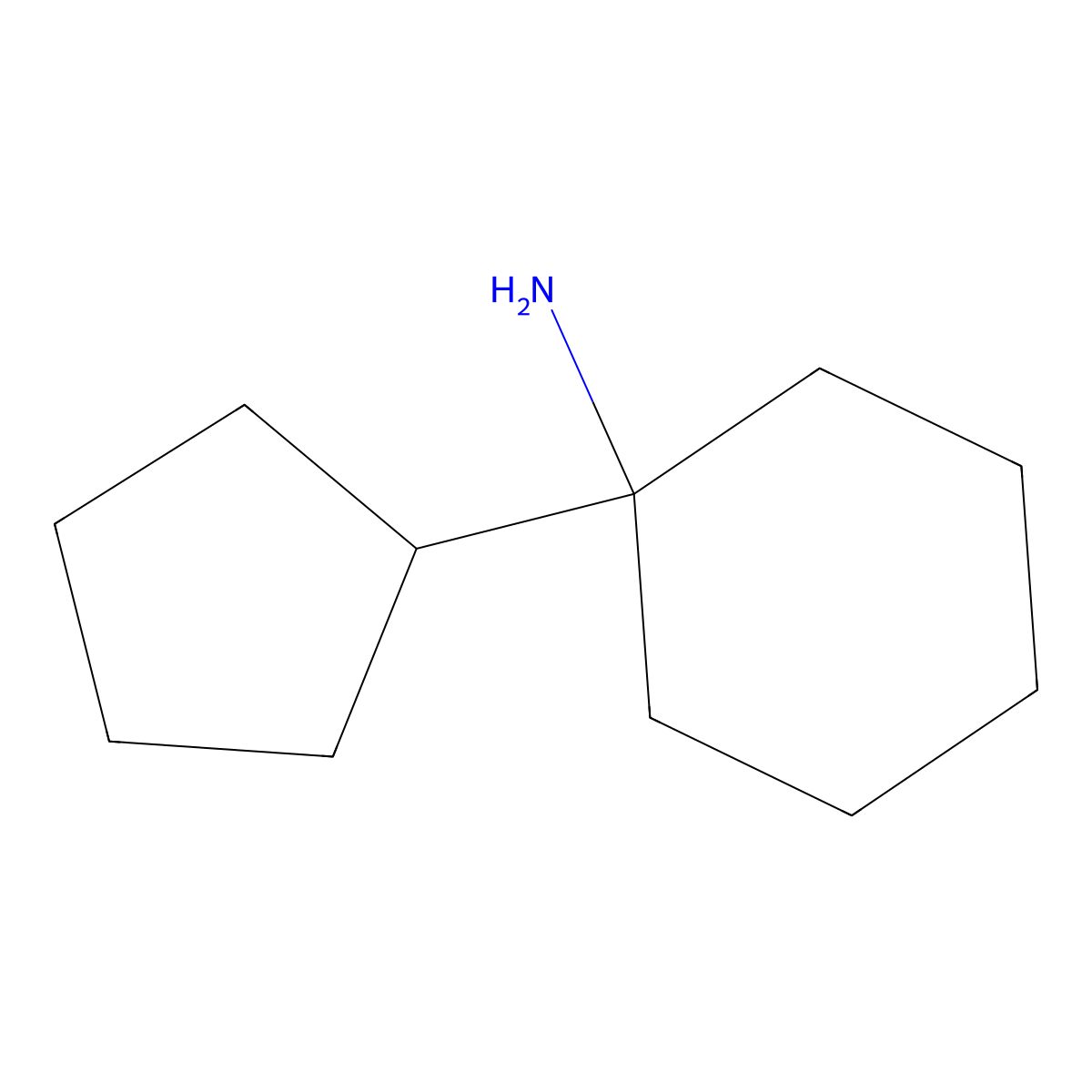 1-Cyclopentylcyclohexan-1-amine molecular structure, CAS 104092-82-2