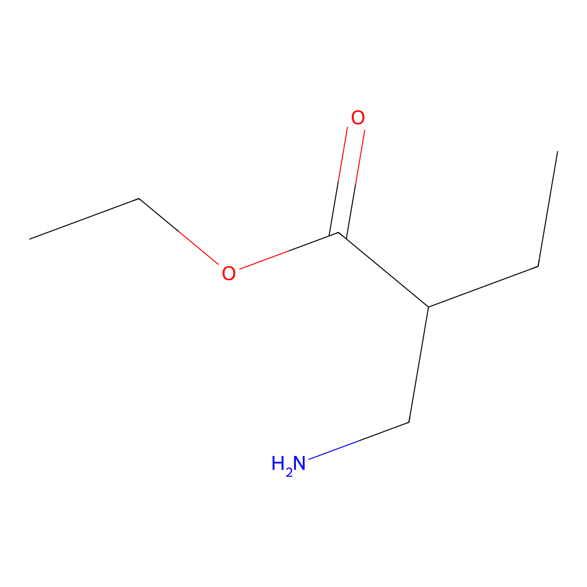ethyl (2R)-2-(aminomethyl)butanoate molecular structure, CAS 1040920-39-5