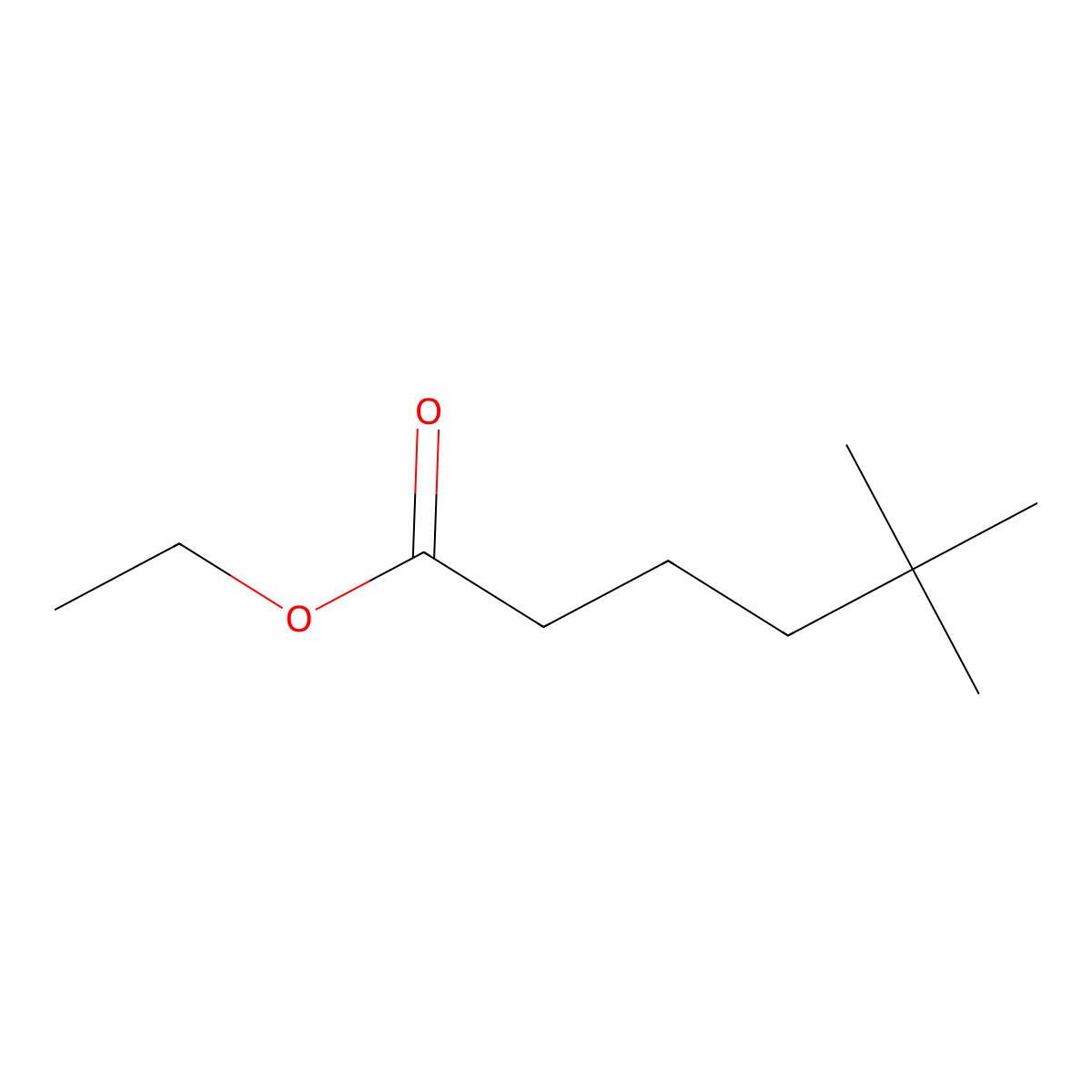 Ethyl 5,5-dimethylhexanoate molecular structure, CAS 104093-22-3