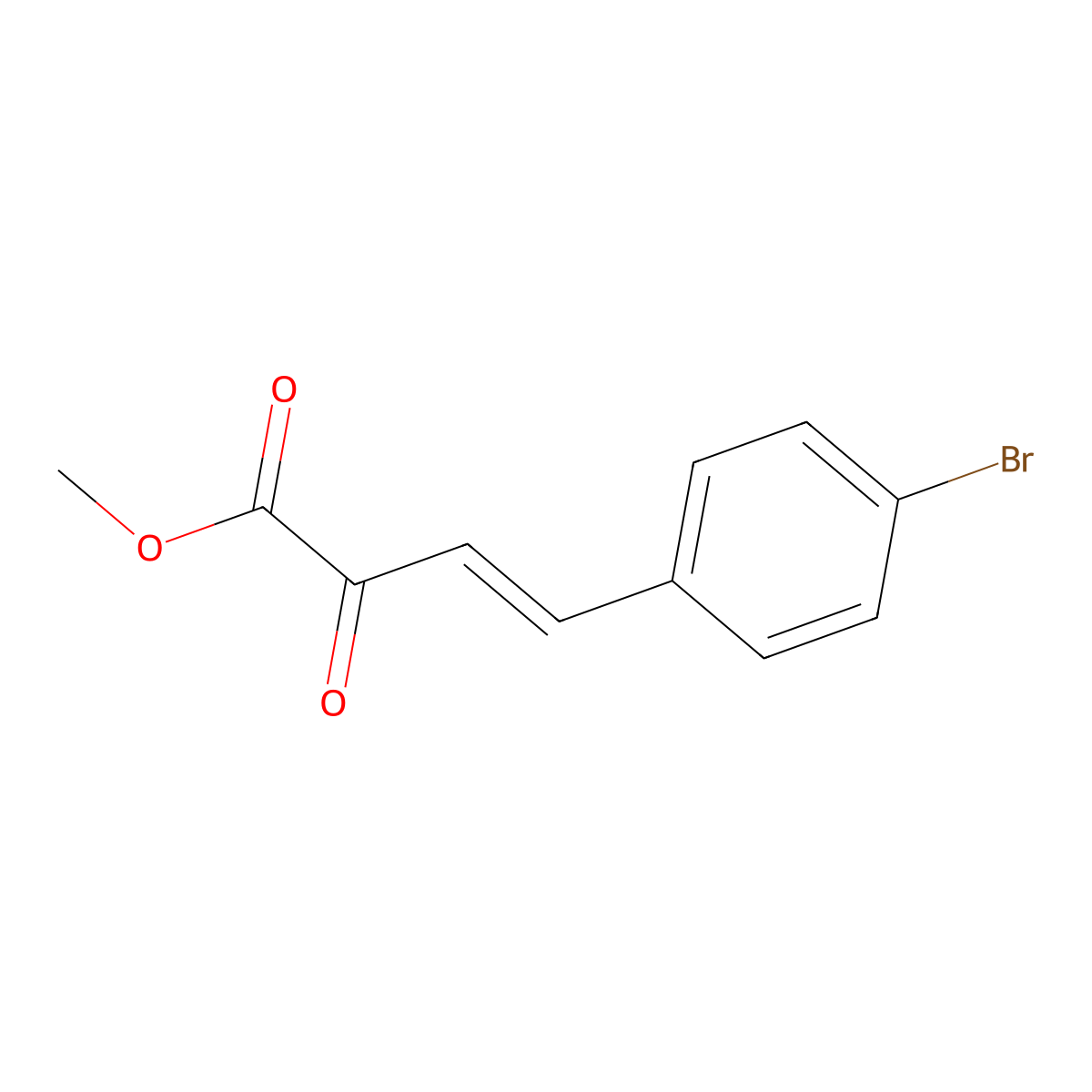 Methyl 4-(4-bromophenyl)-2-oxobut-3-enoate molecular structure, CAS 104093-34-7