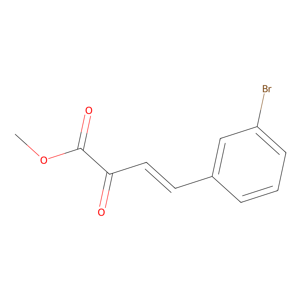 Methyl 4-(3-bromophenyl)-2-oxobut-3-enoate molecular structure, CAS 104094-31-7