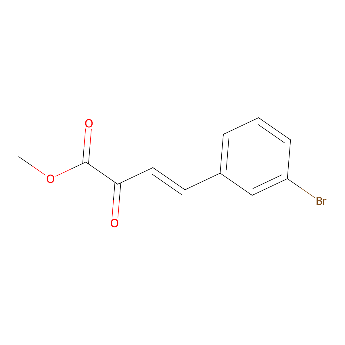 Methyl 4-(3-bromophenyl)-2-oxobut-3-enoate molecular structure, CAS 104094-31-7