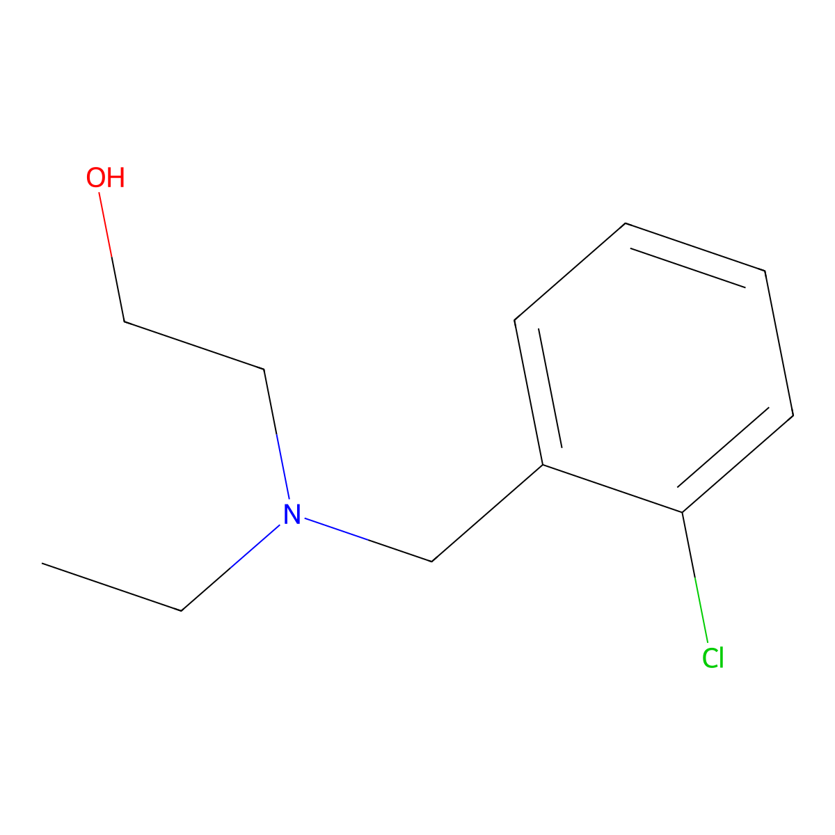 2-[(2-Chloro-benzyl)-ethyl-amino]-ethanol molecular structure, CAS 104095-94-5