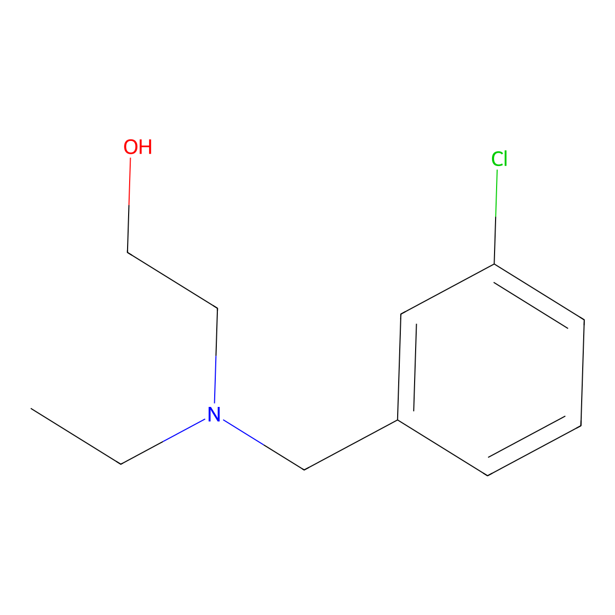 2-[(3-Chloro-benzyl)-ethyl-amino]-ethanol molecular structure, CAS 104095-95-6