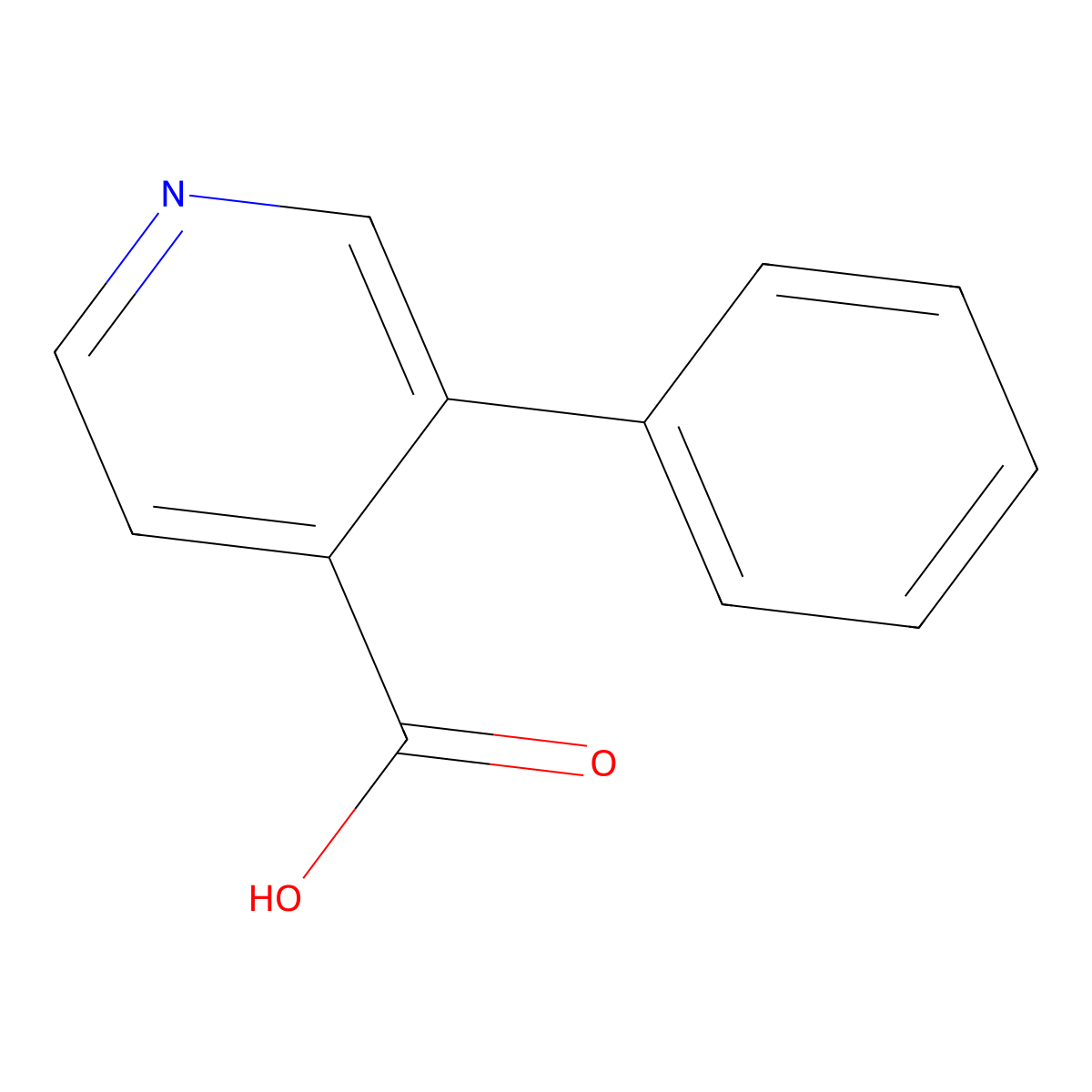 3-phenylpyridine-4-carboxylic Acid molecular structure, CAS 104096-15-3