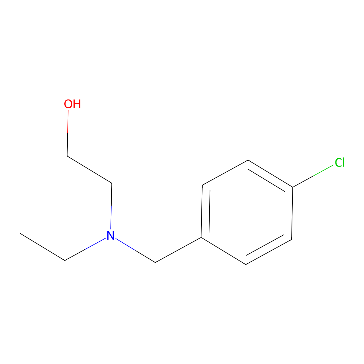 2-[(4-Chloro-benzyl)-ethyl-amino]-ethanol molecular structure, CAS 104096-95-9