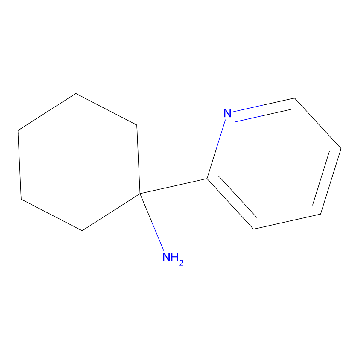 Cyclohexanamine, 1-(2-pyridinyl)- molecular structure, CAS 104097-06-5